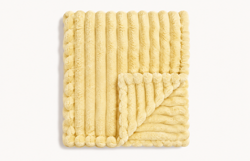 The Cloud Rib in Butter, folded