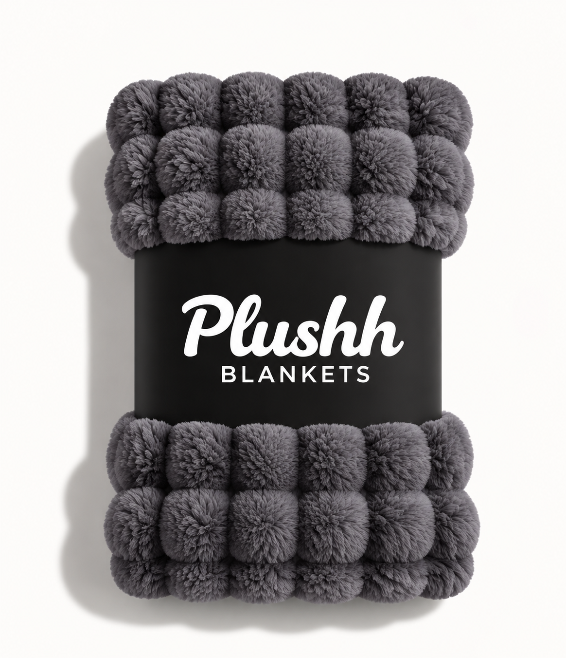 The Cloud Quilt in Charcoal, rolled