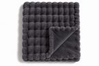 The Cloud Quilt in Charcoal, folded