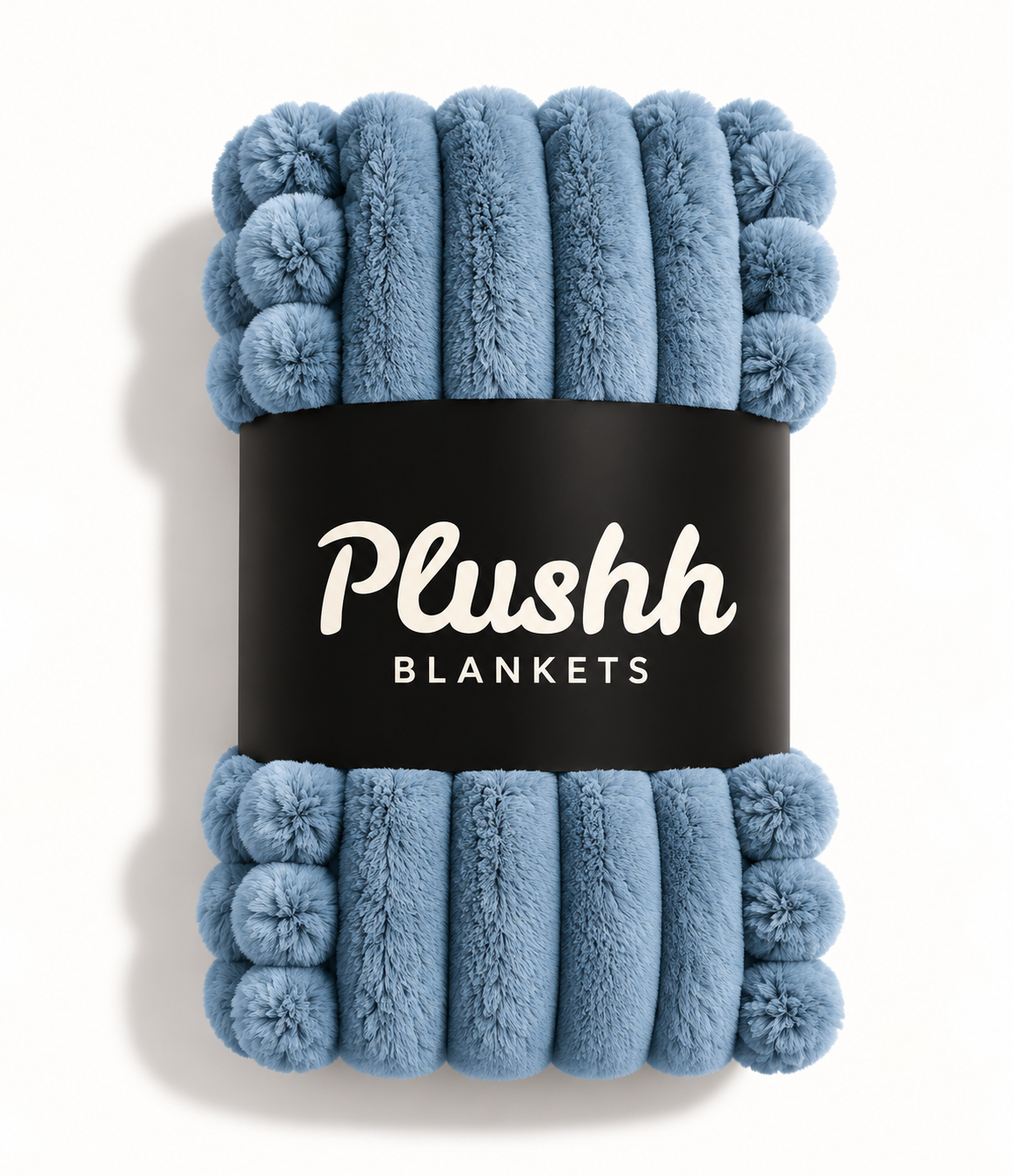 The Cloud Rib in Denim Blue, rolled