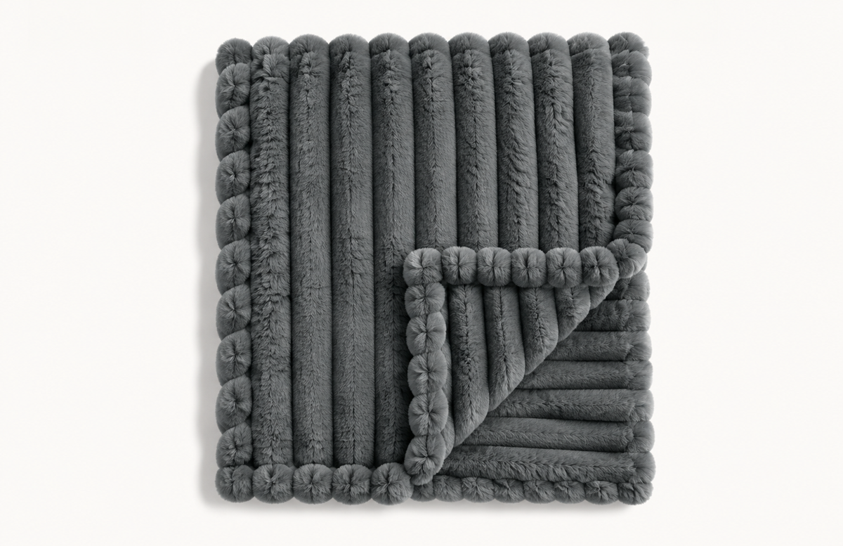 The Cloud Rib in Charcoal, folded