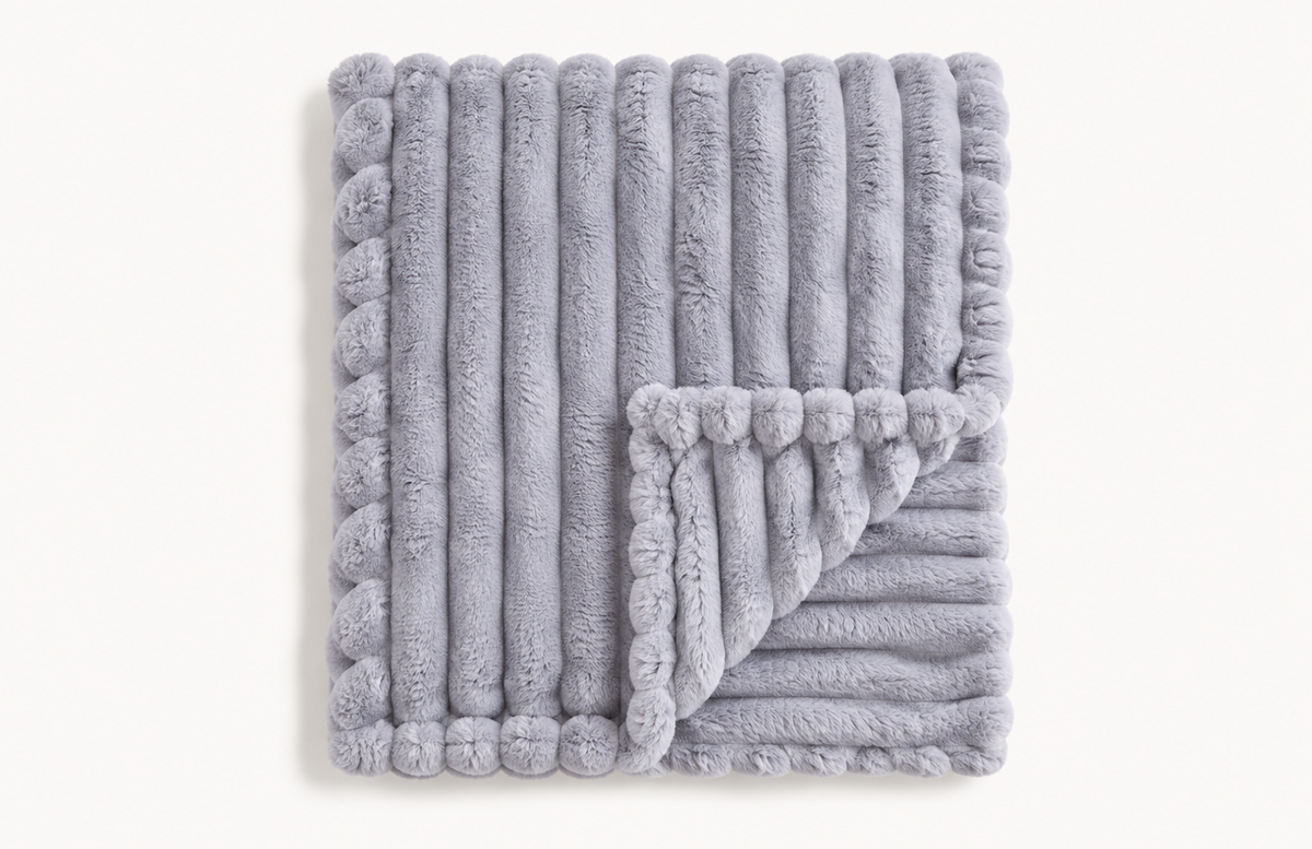 The Cloud Rib in Lavender, folded