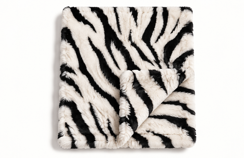 The Wild Throw in Snow Zebra, folded