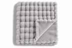 The Cloud Quilt in Silver Grey, folded